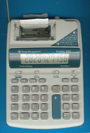 Texas Instruments Ti-5032 SVC 2 Color Printing Calculator 10 DIGIT SuperView for sale online 