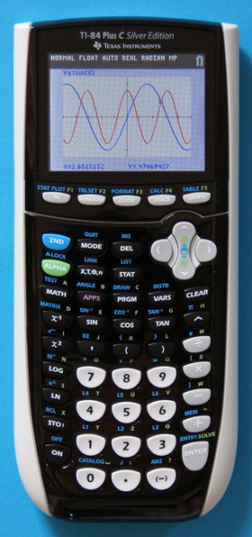 Texas Instruments TI-84 Plus C Silver Edition Graphing Calculator Color Screen 