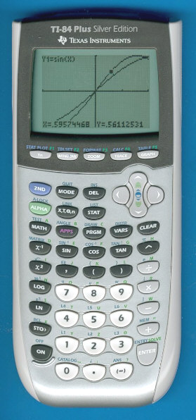 Texas Instruments TI-84 Plus Silver Graphing Calculator Black/Dark Grey 