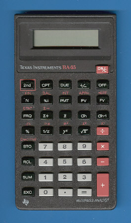 Texas Instruments TI Ba-35 Business Calculator Tested Analyst B15 for sale online 