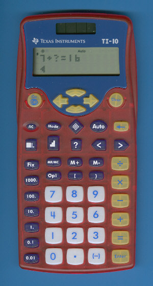 Texas Instruments TI-10 Elementary Calculator Red